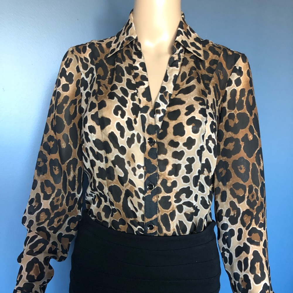 Cache animal print blouse